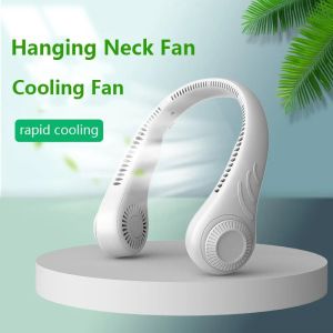 Japan Hanging Neck Fan Portable USB Rechargeable 4000Mah Outdoor Leafless Mini Bladeless Fan Eletric Lazy Neckband Fan