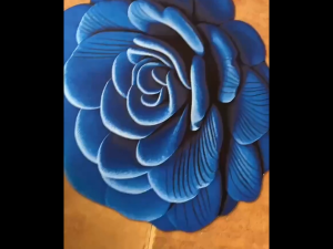 Peony Flower Shaped Rugs 60*60cm Non-Slip Bath Mat  for Bedroom Kitchen Bathroom
