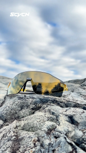 SCVCN New Kacamata Lari Kacamata Ringan Tanpa Bingkai UV400 Motor Sepeda Bersepeda Aksesoris Mode