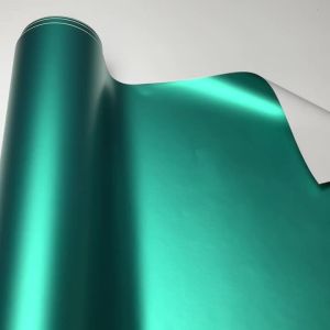 Premium Matte Satin Chrome Metallic Teal Vinyl Wrap Film Car Motorcycle Sticker Decal With Air Release Self Adhesive
