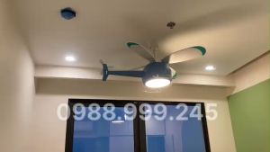 Quạt trần đènquạt trần máy bay dành cho các bé điều khiển từ xa tiện lợi 6 cấp độ siêu mát trang trí làm đẹp hiện đại