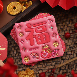 Creative Expansion Red Envelope Bags Cartoon New Year Festive Fruit Flower Design Ideal for Year End Celebrations And Gift Giving