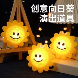 Handheld Glowing Sunflower Wrist Star Lights Stage Performance Decoration Colorful Lamp Modern LED Battery Operated PVC Body