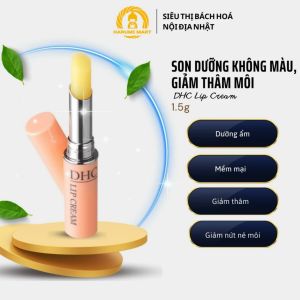 CHÍNH HÃNG -Son dưỡng môi DHC Lip Cream không màu Nhật Bản 15g giúp dưỡng mềm môi chống nẻ ngừa thâm môi hiệu quả
