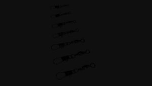 MEREDITH 50Pcs/Lot Fishing Connector Pin Bearing Rolling Swivel Stainless Steel with SnapSwivel Fishing Clip Tackle Accessorie