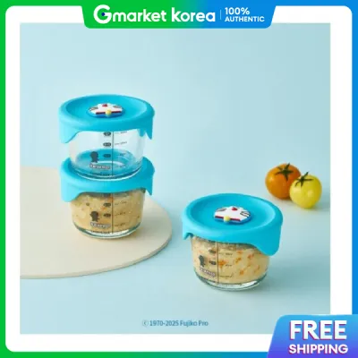 Lock&Lock | Lock&Lock Doraemon Barohankki Baby Food Container 230ml 3-Piece Set / Steam Hole/Silicone Lid/Glass