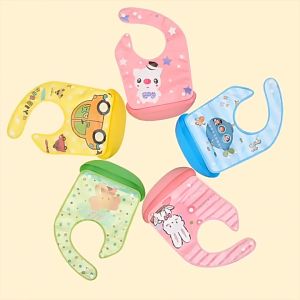 BIB / SLABBER SILIKON PLASTIK / CELEMEK MAKAN BAYI ANTI AIR / SLABBER SILIKON BAYI B2