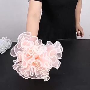 (3.6M)Pearl Wave Yarn Pleated Yarn Luminous Yarn Flower DIY Bouquet Gift Packaging Material