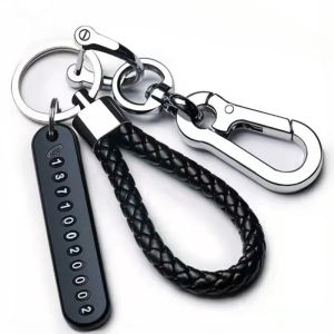 Keychain Anti-lost Phone Number Plate Car Motorcycle Keychain Pendant Keyring Key Chain Key Holder