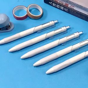 [AIMILO] - Bút bi Aimilo nước mực gel trắng cute nút bấm nắp cài đơn giản dành cho học sinh 0.5mm dễ thương