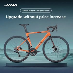Java Road Bicycle Aluminum Alloy Oil Pressure Disc Brake Shift Handlebar Single Speed Bicycle Seat AURIGA for Men And Women