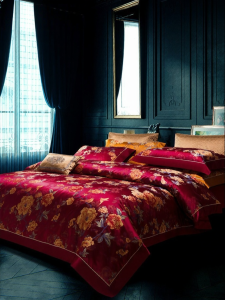 Luxury Silk Cotton Bed Set 4 Piece