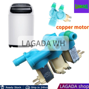 WA80F5S3 / WA85F5S3 / WA90F5S3 / WA14R6380BV SAMSUNG WASHING MACHINE WATER INLET VALVE (DOUBLE) BLUE / COIL MASUK AIR 100%NEW ORIGINAL SAMSUNG WASHING MACHINE DC62-00266E DC62-00311C WATER INLET VALVE