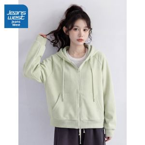 Jeanswest | Áo Hoodie Kéo Khóa Dáng Rộng Nhỏ Gọn Mùa Xuân Thu