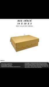 Box Non Aqua 14x10x5 Dus Non Aqua 14x10 Dus Snack 10x14 Kraft 200 Gsm (Isi 20 Pcs--BAR67K14)