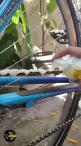 (BUNDLE) Gear Cycles Drivetrain Degreaser Foaming Bike Wash Shampoo Brush Cleaner Chain Lube Foam Cleaning Set Mountain Road Bike MTB Bicycle Grease Remover Cleaner Kit Water Based Rotor Safe Chain Cogs Cassette Sprocket Cleaner Bike Care All in One Clean