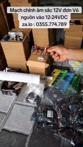 Mạch chỉnh âm sắc 12V đơn V6 nguồn vào 12-24VDC