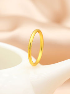 New Vintage Gold Titanium Steel Ring Womens Simple Fashion Personality Design Minimalist Luxury Sensation Index Finger Ring