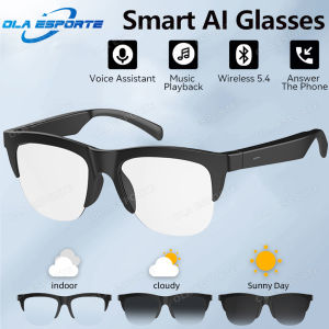 2026 Photosensitive Color Change Smart Glasses Bluetooth Voice Calls Control Music UV Polarized Sunglasses Headphone Glasses Man