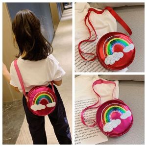 Girls Crossbody Bag Cute Little Girl Princess New Fashion Spring and Summer Baby Mini Bag Childrens Single-Shoulder Bag