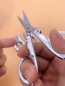 Travel Standard Steel Folding Scissor Knife Cutter Office Fishing High Quality Gunting Lipat Mancing 收纳折叠迷你剪刀旅游