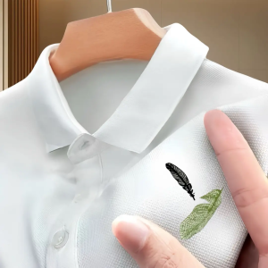 เสื้อยืดคอโปโลผู้ชายฤดูร้อน ผ้าบาง แขนสั้น ทรงหลวม สไตล์เยาวชน เสื้อเชิ้ตพิมพ์ลายดอกไม้ แฟชั่นลำลอง เสื้อเชิ้ตคอโปโล