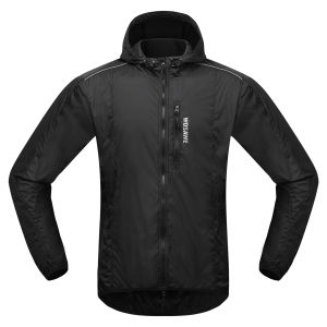 WOSAWE | WOSAWE Cycling Jacket Men Breathable Reflective Hooded Jacket Water Repellent Outdoor Sport Windbreaker Foldable Bicycle Clothes