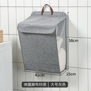 Foldable Wall-Mounted Laundry Hamper for Bathroom Bedroom High Capacity Hanging Dirty Clothes Basket Home Dormitory Use