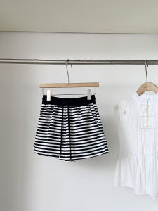 Casual Wide Leg Pants Womens Drawstring Trousers Summer 2025 New Korean Style A-Line Shorts High Waist Elastic Waistband