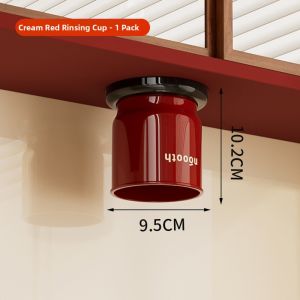 noooth | Antibacterial Wall-Mounted No-Drilling Toothbrush Holder with Magnetic Suspended Cup