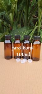 Botol Kaca Coklat 100ml BARANG REKONDISI (Isi paket 10 pcs)