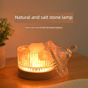 Himalayan Crystal Salt Lamp Soft Light Bedroom Sleep Night Light Aromatherapy Gift Desktop Atmosphere Small Lamp Romantic