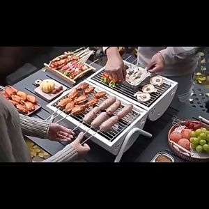 Portable Folding Grill Fire Pit: Perfect for Outdoor Camping & Tailgating