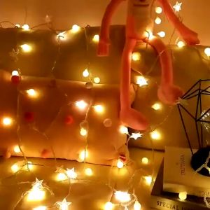 5/20M 2025 LED Solar Decoration for Home Festival Christmas Lights Snowflake String Lights Fairy LED Lamp New Year Tree Garden