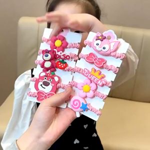 Gelang Rambut Kanak Kanak Comel Elastik Tinggi Aksesori Ikat Rambut Perempuan Tidak Merosakkan Rambut Sesuai Untuk Gaya Ekor Kuda StellaLou High Ponytail Head Rope Girl Elastic Hair Circle Headdress Rubber Band Pin 儿童星黛露高马尾头绳小女孩扎头发弹性好发圈头饰头花皮筋不伤发 H284