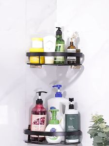 【ready stock】 【No punching】Bathroom Rack Bathroom Shelf Corner Shelf Bathroom Storage Toilet Rack Bathroom Organizer Rak Bilik Mandi 浴室置物架 Aluminum Bathroom Rack Bathroom Corner Rack Shampoo Shower Dew Rack Bathroom Cosmetic Storage Rack