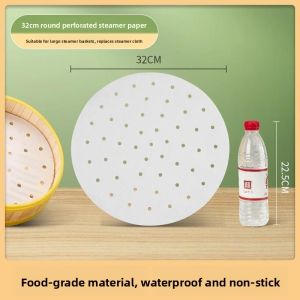 MONLEYTA | Food Grade Steaming Paper Towel Mat Disposable Steamer Cloth Pad for Buns Home Use Specialized Steaming Liner Towel