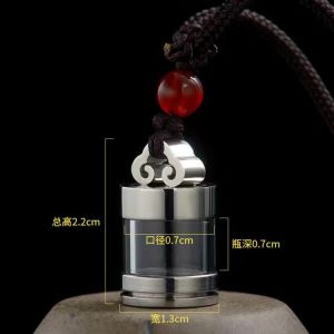 Gold Bean Bottle Pendant Storage Jar for Gold Beans Necklace Hanger Retro Court Style Couples Jewelry  Outlined Item