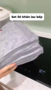 Set 20 Khăn lau nhà bếp vệ sinh cọ rửa chén bát 2 mặt vải thấm hút nước tốt - khăn lau bếp đa năng 2 mặt than tre