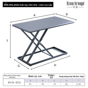 KCOUROROUGE | Bàn Máy Tính Di Động Gấp Được Điều Chỉnh Chiều Cao
