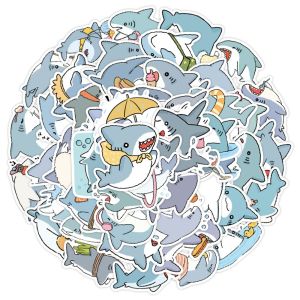 50PCS/pack Shark Meme Stickers Cute Animal Sticker for Scrapbook Luggage Laptop Guitar Car Bike Skateboard Cartoon Decals