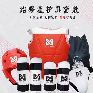 Manufacturer wholesale printable Taekwondo protective gear five piece set in stock with thickened protection