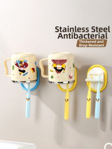 YOULUNMEI | Mold Resistant Antibacterial Kids Toothbrush Cup Stainless Steel