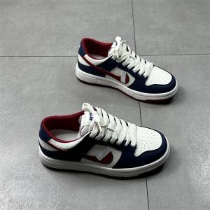 Leather Slip-On Womens Shoes Casual Sports White Sneakers Spring 2025 New Style Versatile Comfortable round Toe Thick Heel