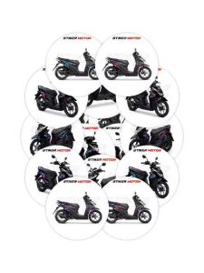 BF12 Striping Sticker Stiker Lis Honda Beat Fi 2013 2014 2015 2016 Variasi Motif Api Lz