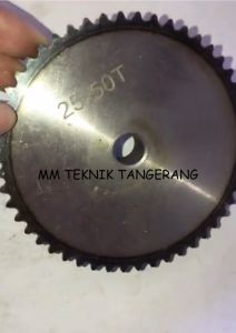 Sprocket RS 25 x 50 T Gear Rantai Single Gir Gigi Z 50T RS25 -1 25Z50 25X50T 25-1 tipe B