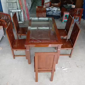 MEJA MAKAN KAYU JATI UKIR 6 KURSI CEK DESKRIPSI SEBELUM ORDER FREE ONGKIR SERANG KOTA