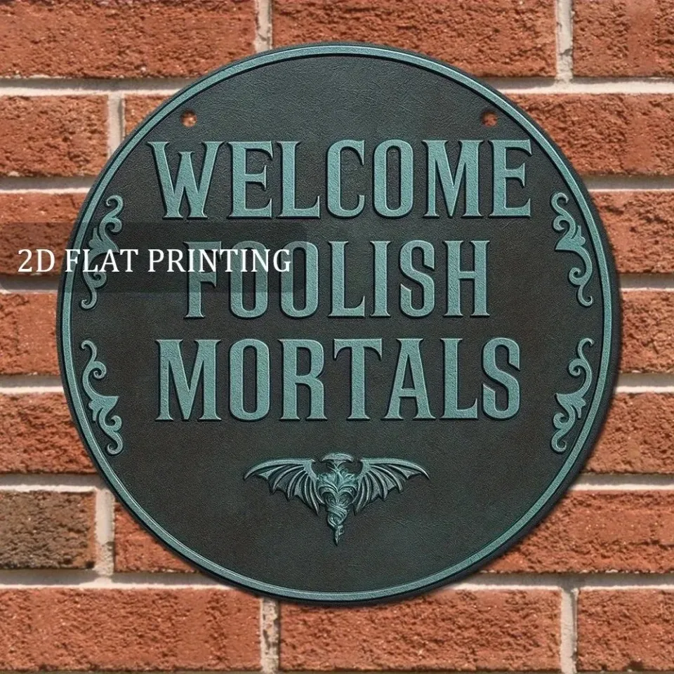 CIFbuy | Vintage Haunted Mansion Aluminum Wall Art 20.32cm