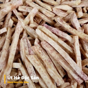 Khoai Môn Sấy Giòn Tự Nhiên Thơm Ngon Túi Zip 250G - Ăn Vặt Giòn Rụm Vị Bùi Đậm Đà - Út Hà Đặc Sản