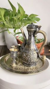 BỘ BÌNH LY RƯỢU BÁCH PHÚC- 100 CHỮ PHÚC - CỔ TRANG DẠNG HỘP QUÀ